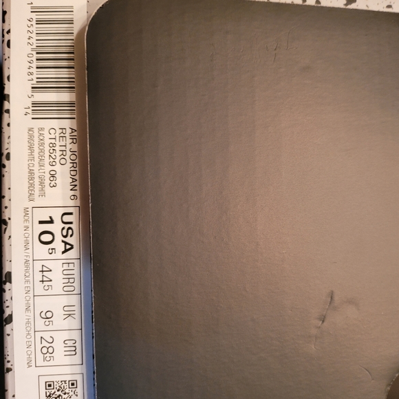 Jordan 6 Bordeaux Sz 10.5 - Picture 6 of 7